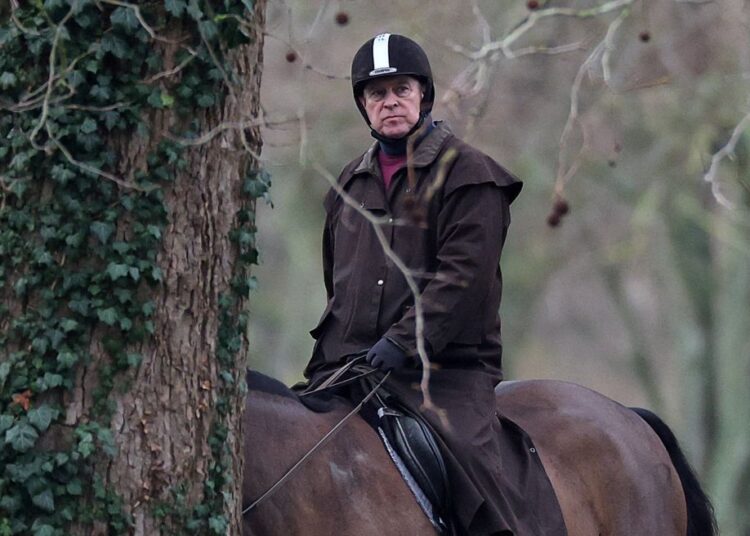 Andrew Mountbatten-Windsor on a horse