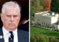 A split picture of Andrew and Royal Lodge