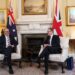 In his statement to Prime Minister Sir Keir (right), Anthony Albanese (left) said Andrew was facing ‘grave allegations’, adding: ‘Australians take them seriously’ (PA Wire)