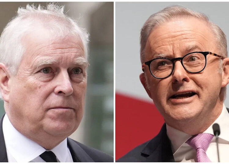 Australian PM supports removing Andrew from royal line of succession