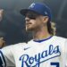 Sep 4, 2025; Kansas City, Missouri, USA; Kansas City Royals shortstop Bobby Witt Jr. (7) celebrates with teammates after defeating the Los Angeles Angels at Kauffman Stadium. Mandatory Credit: Jay Biggerstaff-Imagn Images