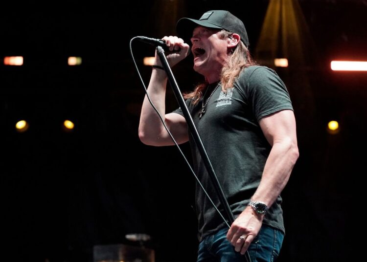 Brad Arnold of the band 3 Doors Down performs during Patriots Fest on Saturday, May 18, 2024, in Aurora, Ill. (Photo by Rob Grabowski/Invision/AP, File)