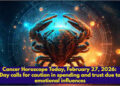 Cancer Horoscope Today, February 27, 2026: Day calls for caution in spending and trust due to emotional influences