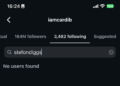 Cardi B no longer following Stefon Diggs on Instagram as of February 9 at 4:26 P.M.