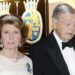 Princess Désirée and her husband, Baron Niclas Silfverschiöld, attend a banquet celebrating the King of Sweden's 70th birthday at the Royal Palace in Stockholm on April 30, 2016 (Christine Olsson/TT News Agency/Alamy)