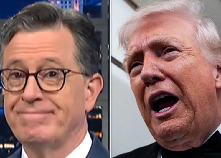 Colbert Audience Erupts After He Gives Trump An Epstein Reminder