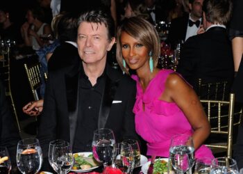 David Bowie and supermodel Iman attend the DKMS' 5th Annual Gala: Linked Against Leukemia at Cipriani Wall Street on April 28, 2011, in New York City.
