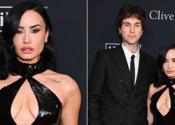 Demi Lovato Goes Old Hollywood in Cutout Sequined Rodarte