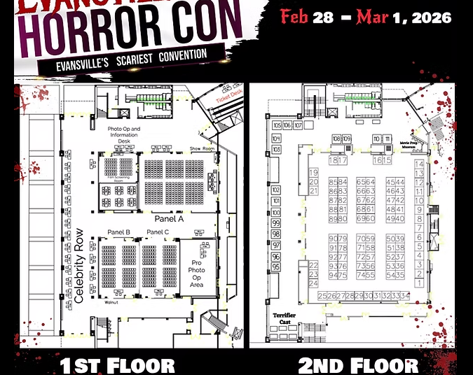 Tickets are available on their website or at the door for cash only. (Graphic courtesy of Evansville Horror Con)