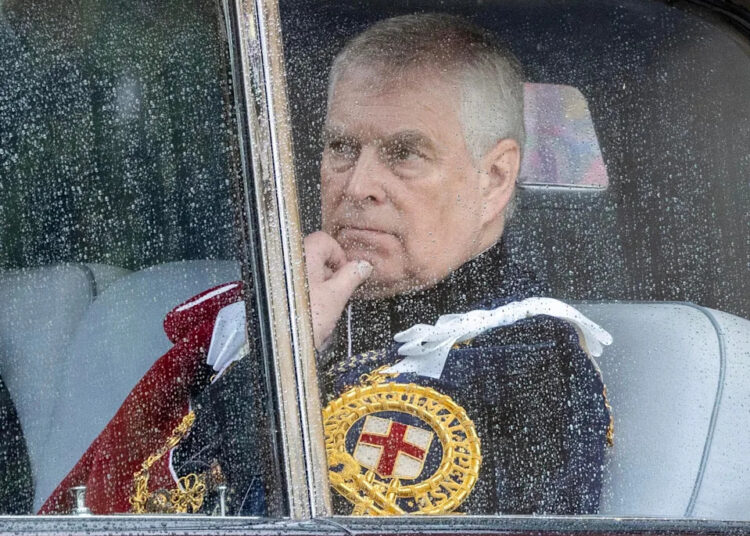 Ex-Prince Andrew at King Charles III's coronation