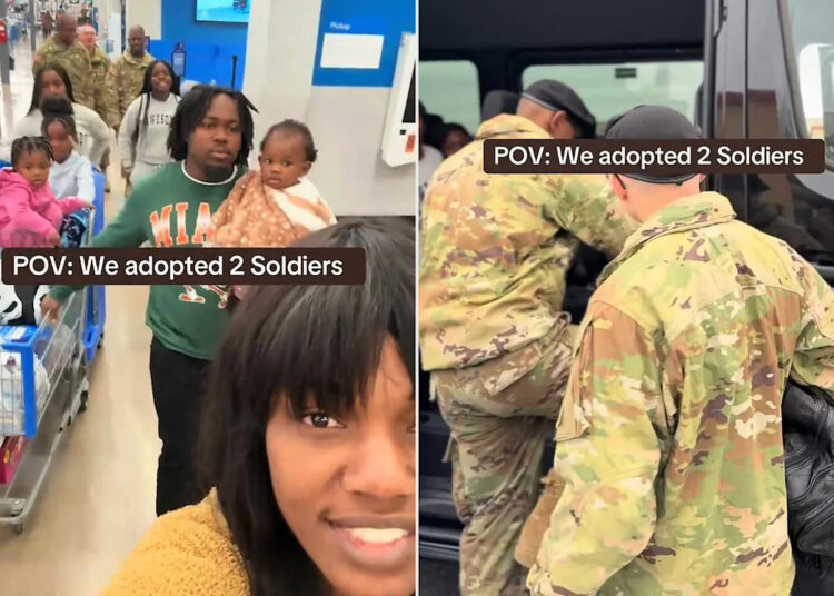 Family of 10 ‘Adopts’ 2 Soldiers for the Day, Says 'They Fit Right In' (Exclusive)