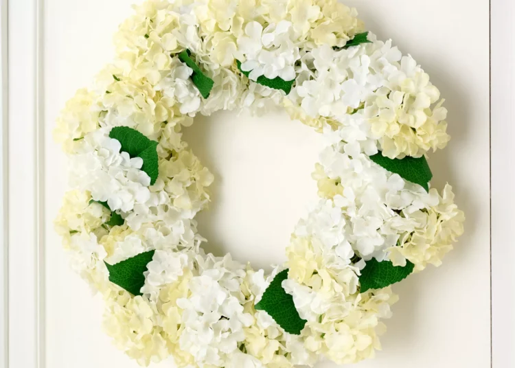 Martha Stewart 26" Indoor/outdoor Faux Hydrangea Wreath