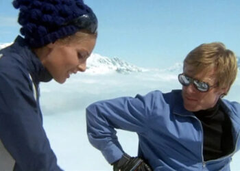 Camilla Sparv as Carole and Robert Redford as Chappellet in 1969's "Downhill Racer."