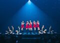 Members of K-pop girl group fromis_9, from left, Park Ji-won, Lee Chae-yeong, Baek Ji-heon, Song Ha-young and Lee Na-gyung perform onstage during '2025-26 fromis_9 WORLD TOUR ENCORE [NOW TOMORROW.]' at Korea University's Hwajeong Gymnasium in Seongbuk District, Seoul, Friday. Courtesy of ASND Entertainment