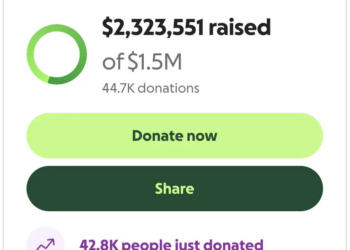 GoFundMe total as of 3:48pm ET on Feb. 13.