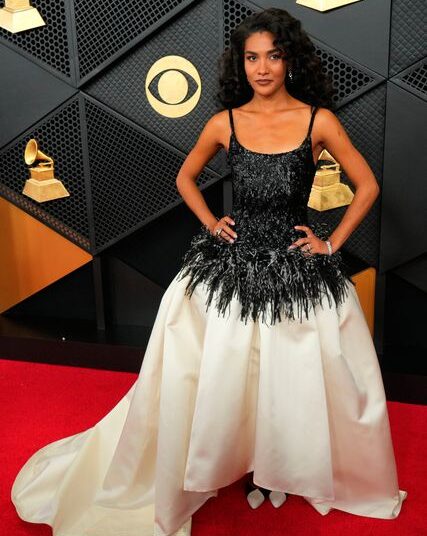 Olivia Dean arrives at the 68th annual Grammy Awards on Sunday, Feb. 1, 2026, in Los Angeles. (Photo by Jordan Strauss/Invision/AP)