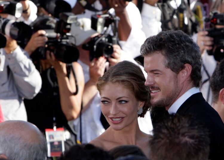Eric Dane and Rebecca Gayheart arrive at the 59th Primetime Emmy Awards in 2007 (Kevork Djansezian/ AP)