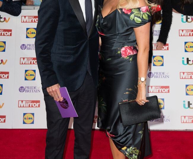 Dan Baldwin with arm around Holly Willoughby