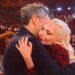 Lady Gaga and Michael Polansky embracing at the Grammys
