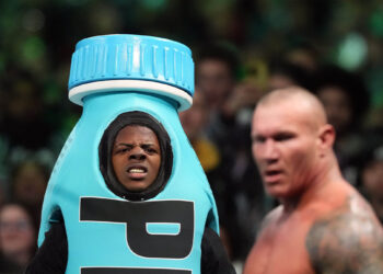 IShowSpeed and Randy Orton at WWE WrestleMania 40.