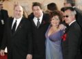 (l to r) James Gandolfini, Steve Schirripa, Aida Turturro and Tony Sirico in Los Angeles in 2005 (Francis Specker/PA)