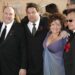 (l to r) James Gandolfini, Steve Schirripa, Aida Turturro and Tony Sirico in Los Angeles in 2005 (Francis Specker/PA)