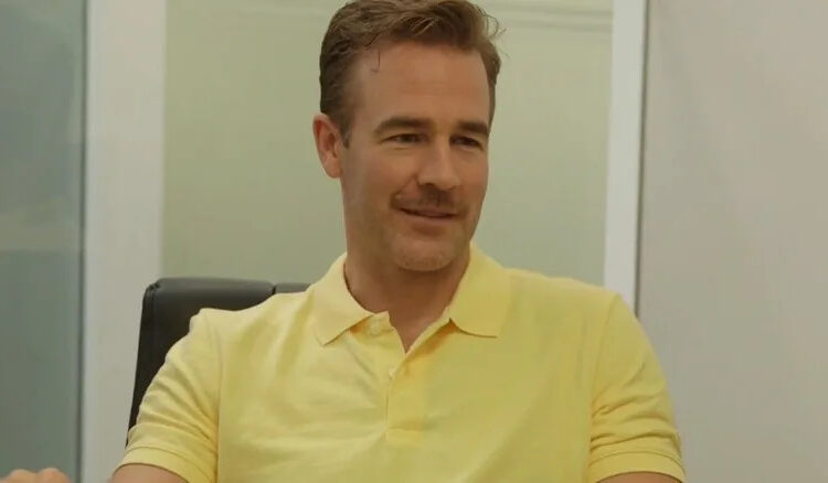 James Van Der Beek disguised as a car salesman in an episode of "Stars Selling Cars."