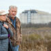 Jane Fonda visits John Allaire, a retired environmental engineer and Southwest Louisiana resident, who has been battling the expansion of liquefied natural gas exports near him.