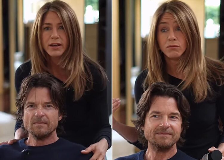 Jennifer Aniston and Jason Bateman promote LolaVie LolaVie/Instagram (2)
