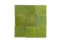 9 square lime green zellige tiles