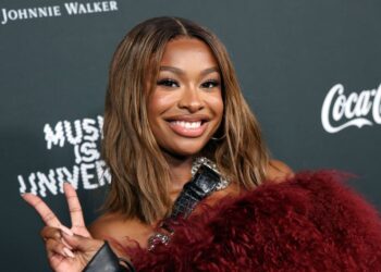 Coco Jones attends Universal Music Group’s Grammys after-party at Nya Studios West in Los Angeles, on February 1. Photo: AFP