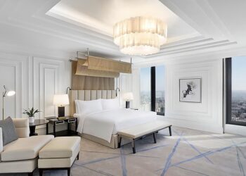 The bedroom in the luxurious Royal Suite at the St Regis hotel, Prince William¿s favourite room in his favourite hotel in Amman