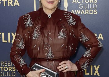 Meryl Streep is slated to play Joni Mitchell in a new biopic, according to music mogul Clive Davis; Streep pictured in February 2024