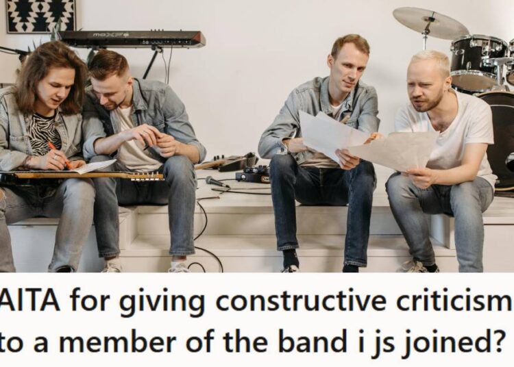 Performance group meeting and trying to work on their music together.