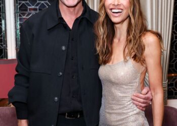 Myleene Klass and her fiance at her HELLO! party
