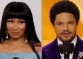 Grammys host Trevor Noah joked about Nicki Minaj's absence from the ceremony during his opening monologue.