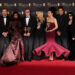 Director Paul Thomas Anderson, editor Andy Jurgensen, producer Sara Murphy, Cassandra Kulukundis, cinematographer Michael Bauman  and cast members Leonardo DiCaprio, Benicio Del Toro, Teyana Taylor, Chase Infiniti pose with the awards for Best Film Award, Director Award, Adapted Screenplay Award and Cinematography Award for 'One Battle After Another' at the 2026 British Academy of Film and Television Awards (BAFTA) at the Royal Festival Hall in the Southbank Centre, London, Britain, February 22, 2026.