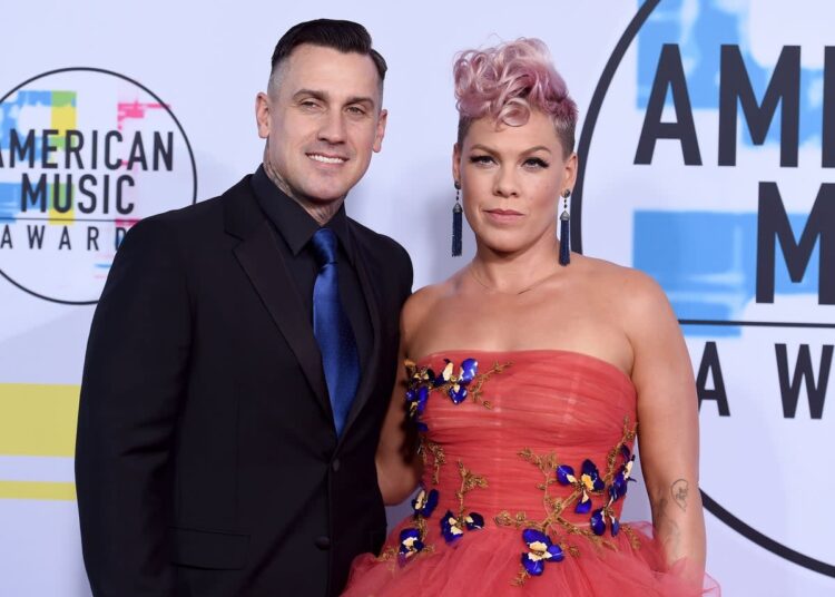 Pink met Carey Hart at the 2001 X Games in Philadelphia (Jordan Strauss/Invision/AP)