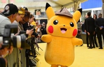 A person in a Pikachu character costume attends the premiere of "Pokemon Detective Pikachu" at Military Island (Evan Agostini/Invision/AP)