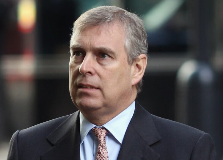 Prince Andrew Viral Photo Hung in Louvre by Activists Following His Arrest