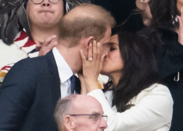 Prince Harry and Meghan Markle packed on the PDA last Valentine's Day