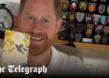Prince Harry shows off Ukrainian military patches in Meghan video