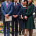 (L-R) Prince William, Prince Harry, Meghan Markle, Kate Middleton