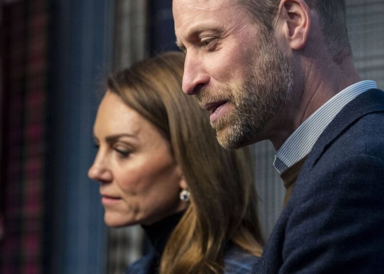 Prince and Princess of Wales close-up side view