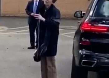 The Princess Royal, now 75, had just finished a private engagement in North Yorkshire in May 2021 when eagle-eyed onlookers spotted the royal stepping out of a black SUV car at a local sports centre