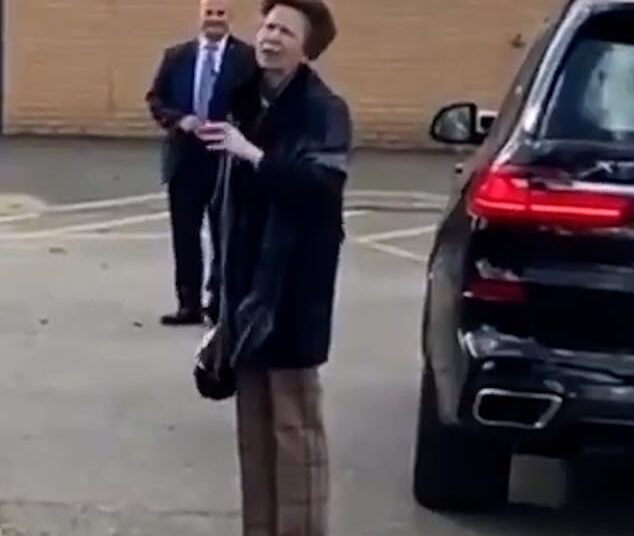The Princess Royal, now 75, had just finished a private engagement in North Yorkshire in May 2021 when eagle-eyed onlookers spotted the royal stepping out of a black SUV car at a local sports centre
