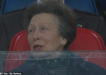 The Princess Royal, 75, was left stunned while sitting in the stands during Scotland's clash against Italy when an entire stadium of fans erupted into cheers for the beloved royal
