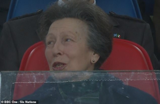 The Princess Royal, 75, was left stunned while sitting in the stands during Scotland's clash against Italy when an entire stadium of fans erupted into cheers for the beloved royal