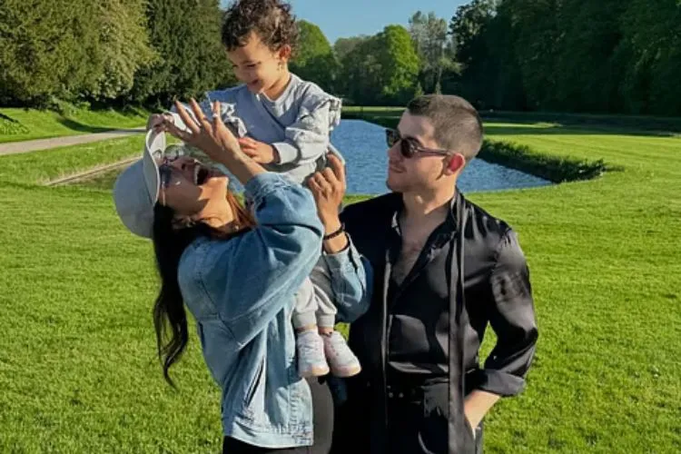 Actor Priyanka Chopra with daughter Malti Marie