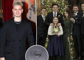 Romeo Beckham debuts 'family' tattoo as Brooklyn covers up his ink